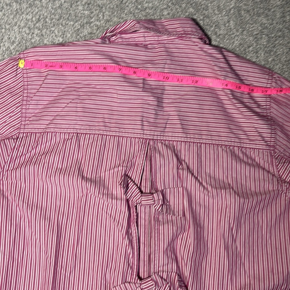 Free People Striped Button-Up Shirt small open back bow detail seasucker stripe - Picture 10 of 13